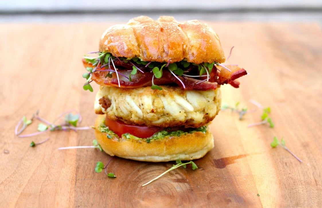 🦀🥐 Jumbo Lump Crab Cake BLT Croissant