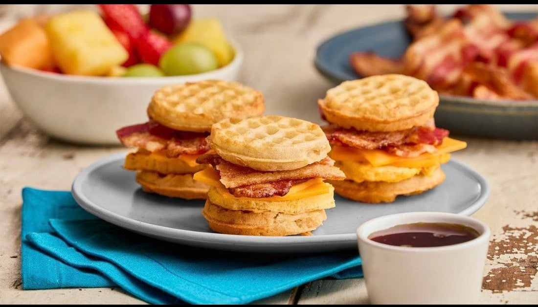 🧇🍳 Sausage, Egg & Cheese Waffle Breakfast Sliders