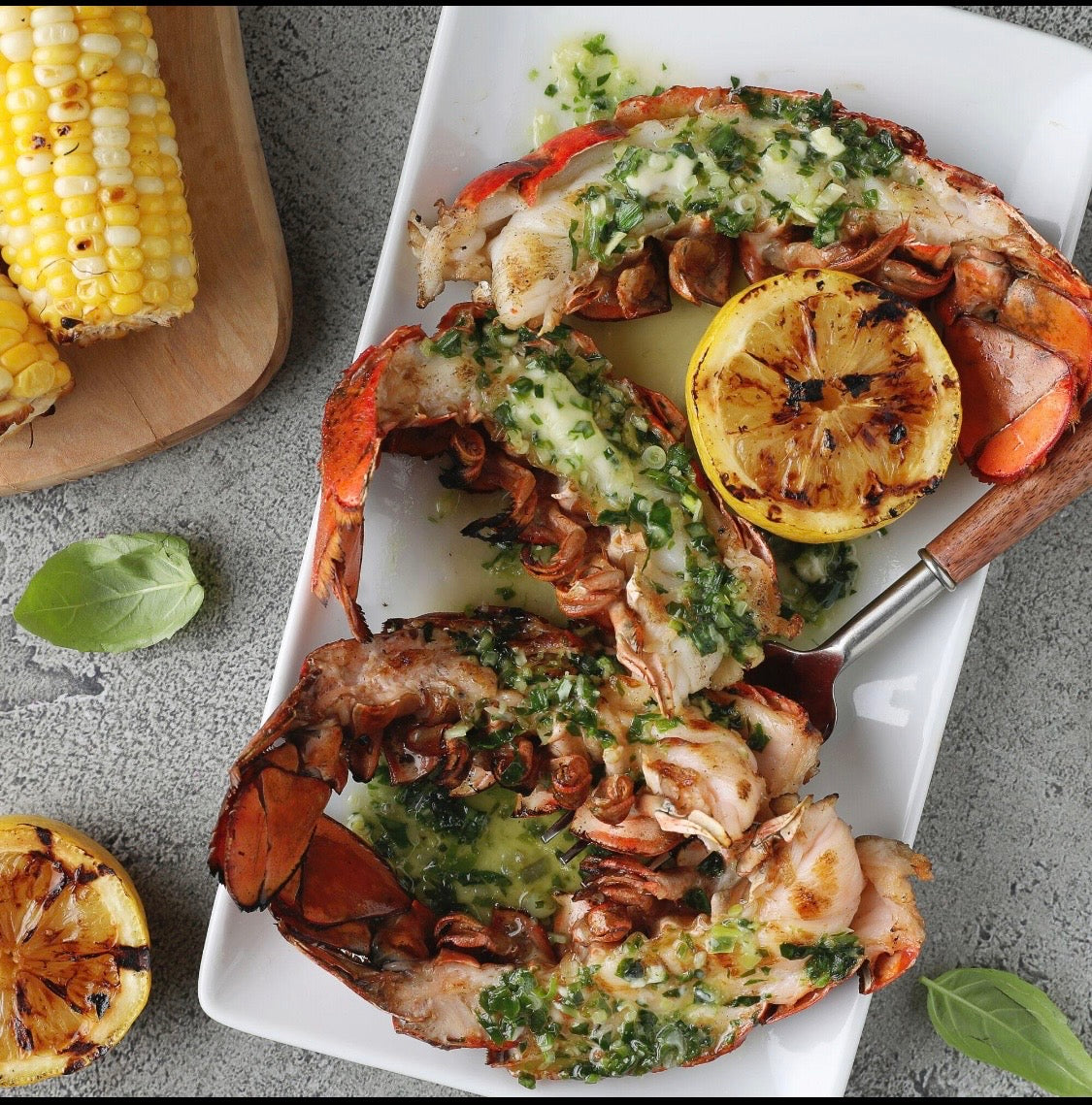 🦞🔥 Fire-Grilled Lobster Tails with Garlic Butter