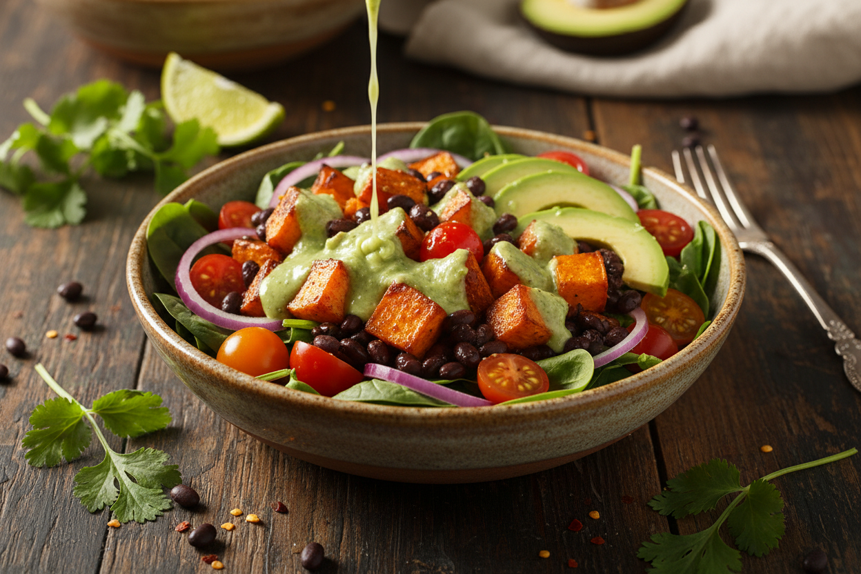 🍠🥗 Roasted Sweet Potato & Black Bean Salad