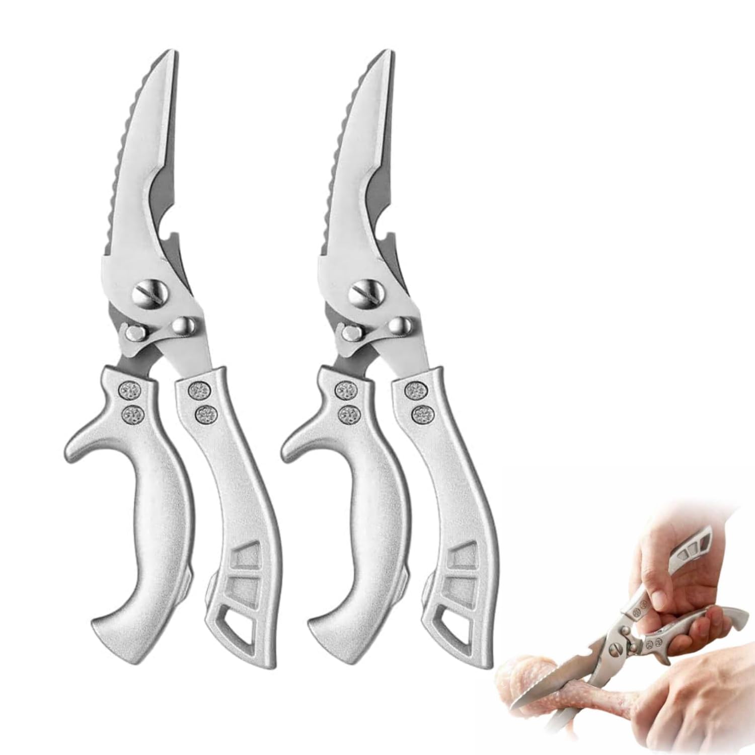 Heavy-Duty Stainless Steel Kitchen Scissors