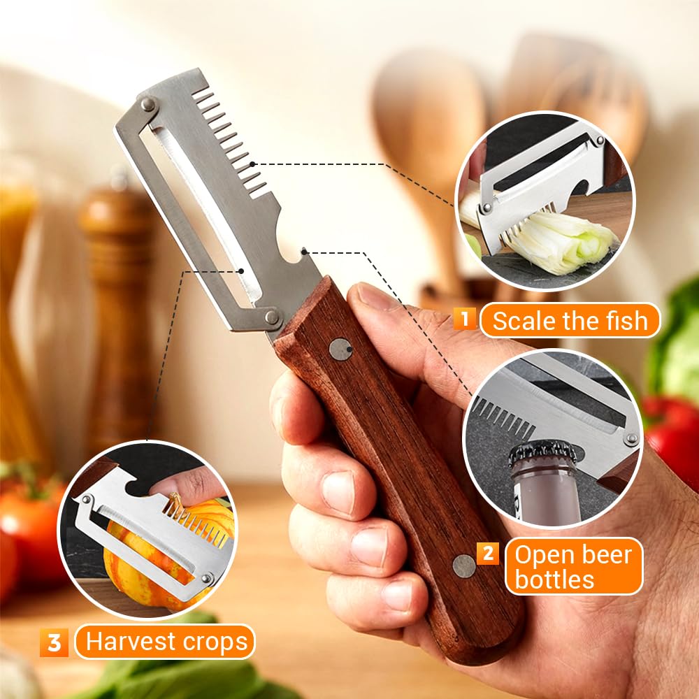 Premium Wooden Handle Vegetable Peeler