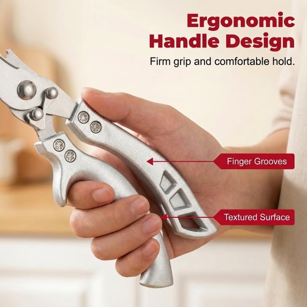 Heavy-Duty Stainless Steel Kitchen Scissors