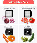 4-in-1 Vegetable Chopper & Spiralizer