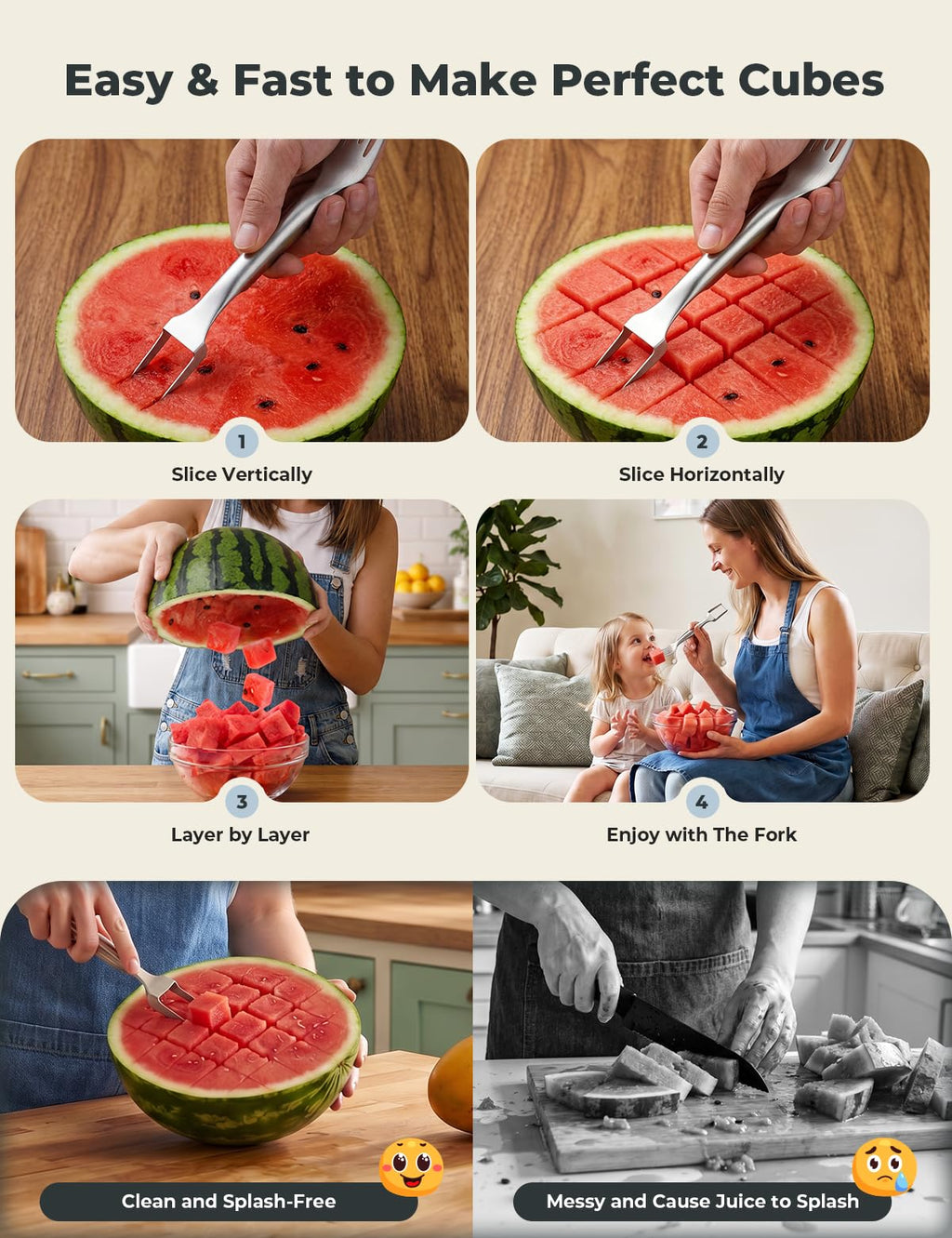 2-in-1 Watermelon Fork & Slicer Tool