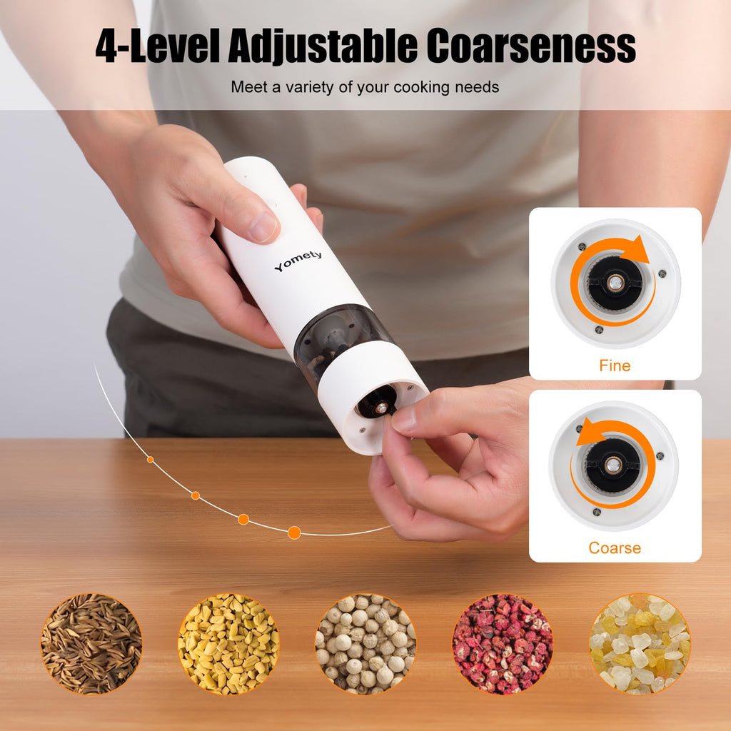 Automatic Rechargeable Salt & Pepper Mill Set
