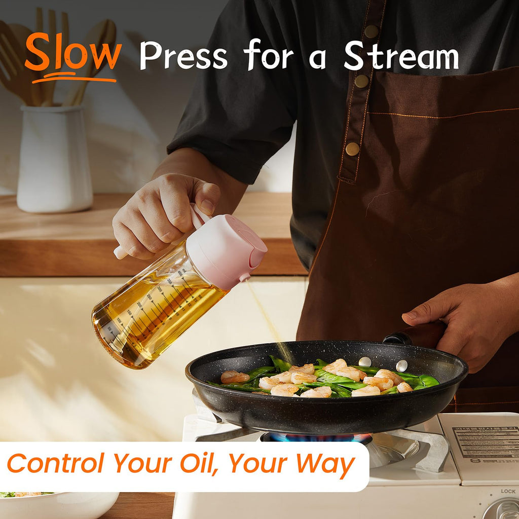 2-in-1 Glass Olive Oil Sprayer Bottle