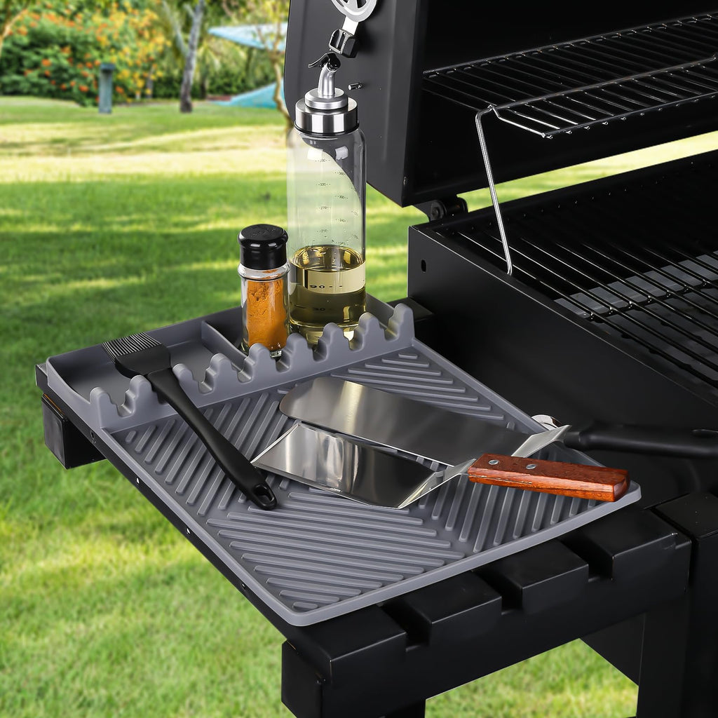 Silicone Griddle Tool Mat with Drip Pad