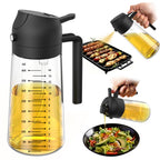 2-in-1 Glass Olive Oil Sprayer Bottle