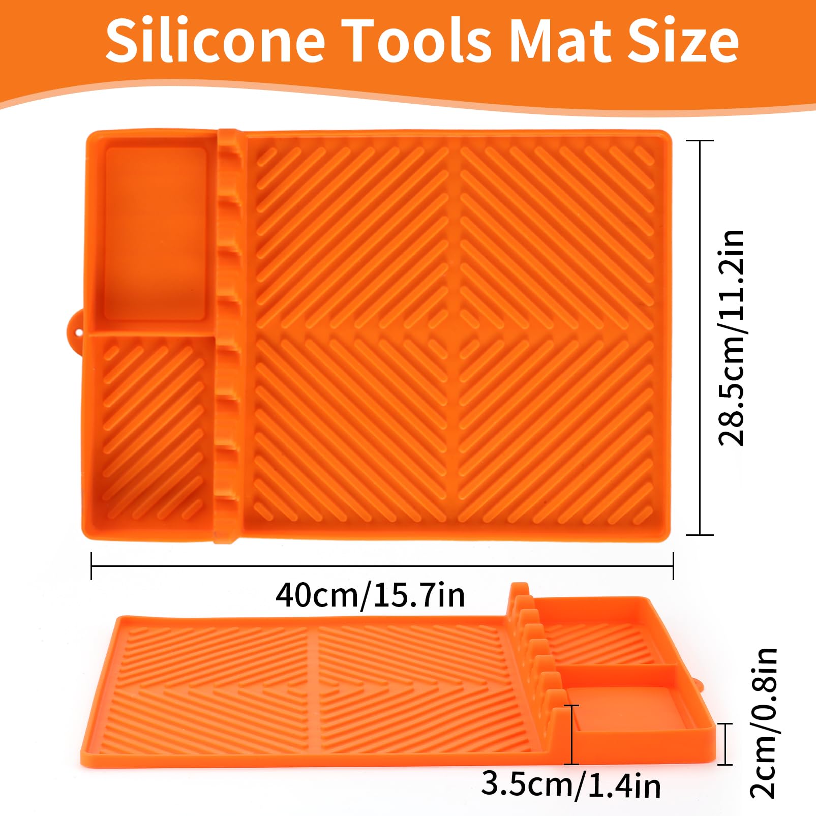 Silicone Griddle Tool Mat with Drip Pad