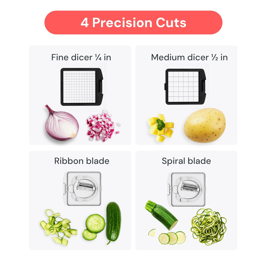 4-in-1 Vegetable Chopper & Spiralizer