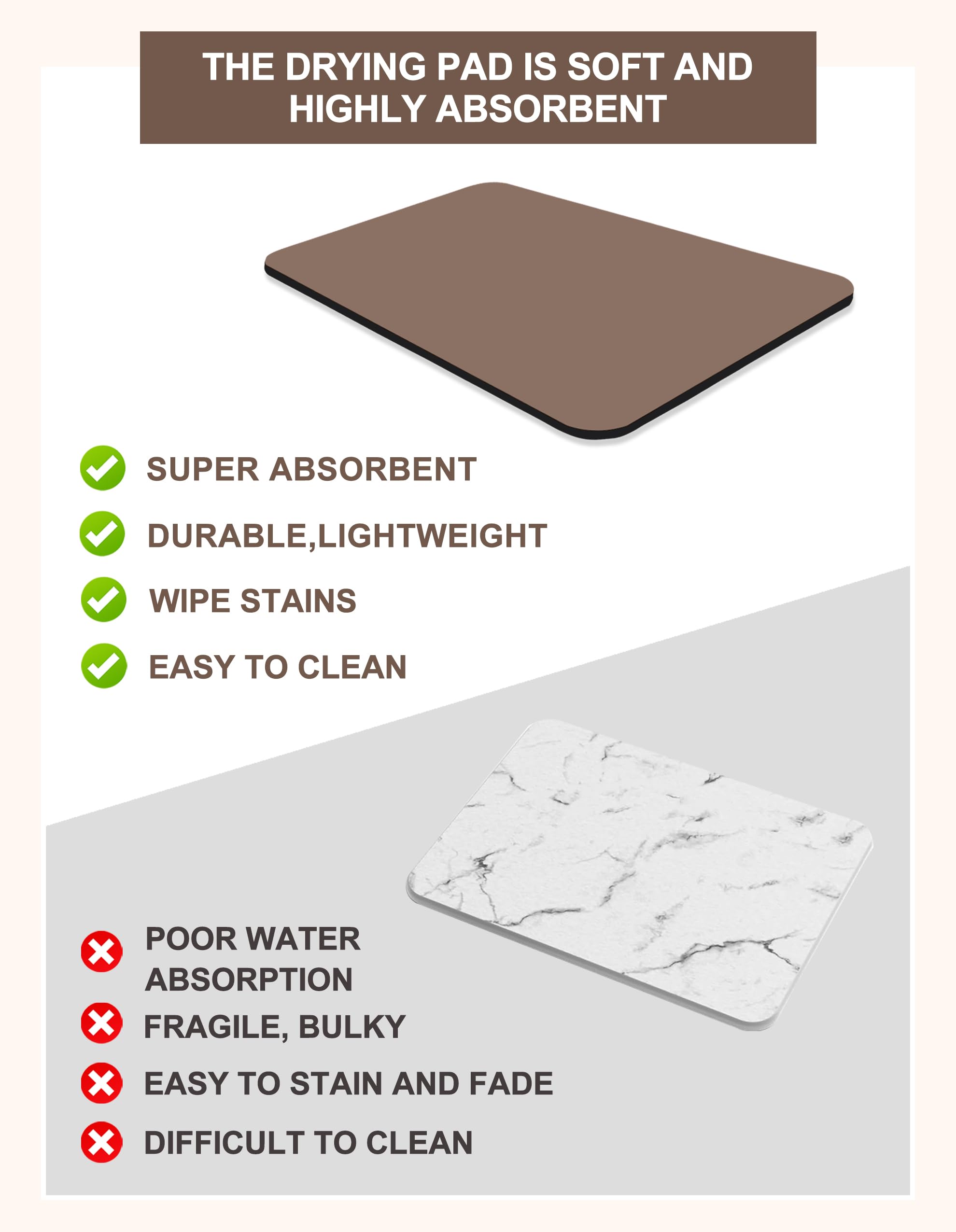 Dish Drying Pad for Kitchen Counter
