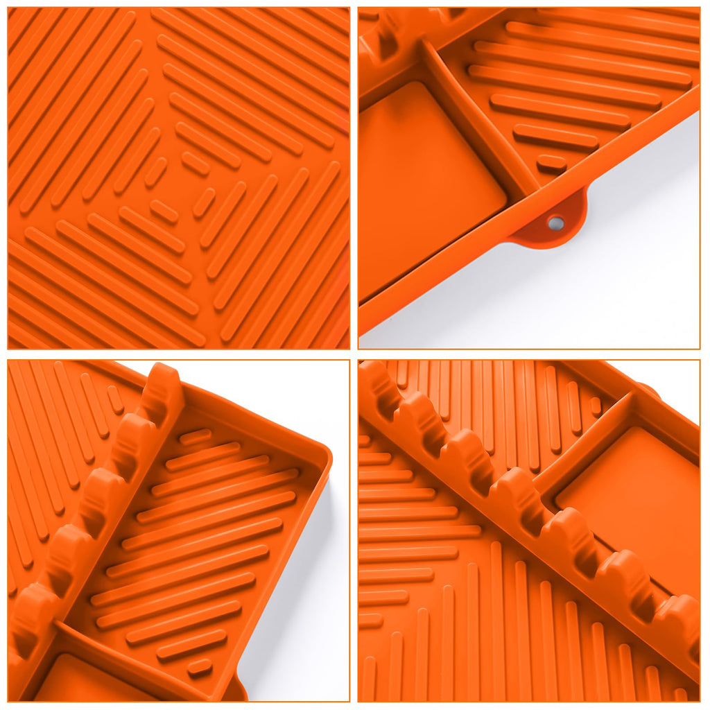 Silicone Griddle Tool Mat with Drip Pad