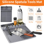 Silicone Griddle Tool Mat with Drip Pad