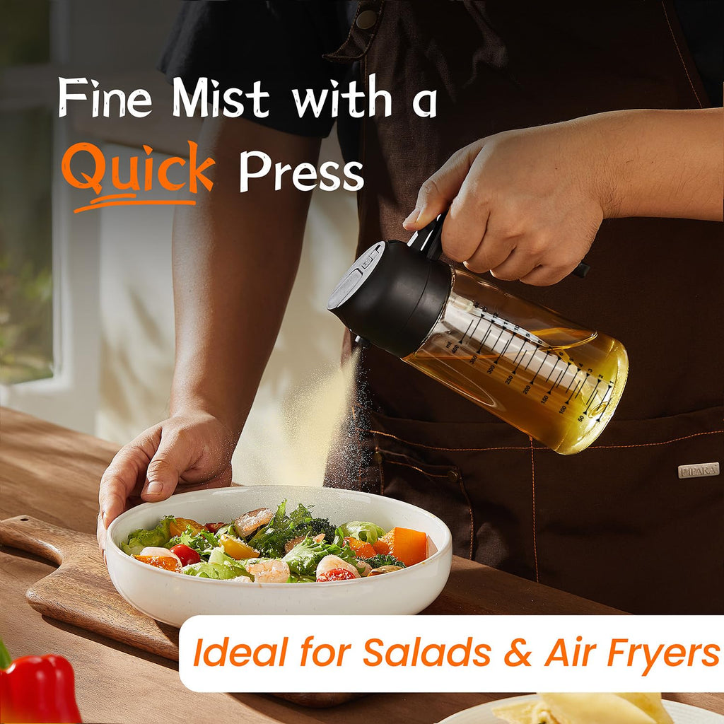 2-in-1 Glass Olive Oil Sprayer Bottle