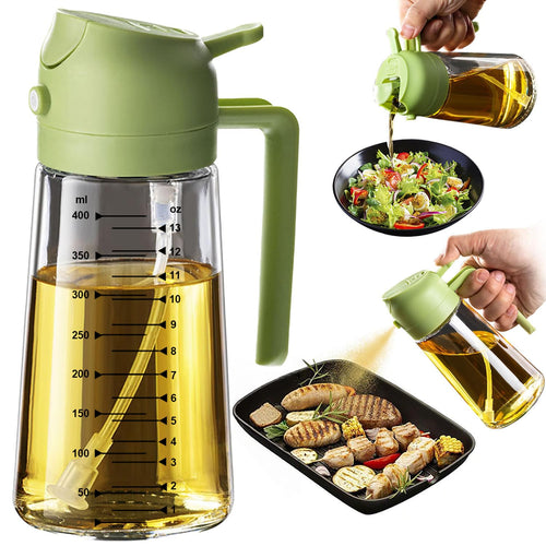 2-in-1 Glass Olive Oil Sprayer Bottle