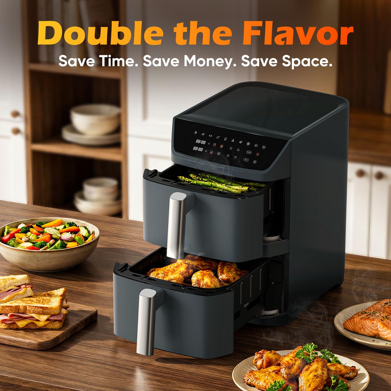 12.6QT Dual Basket Air Fryer