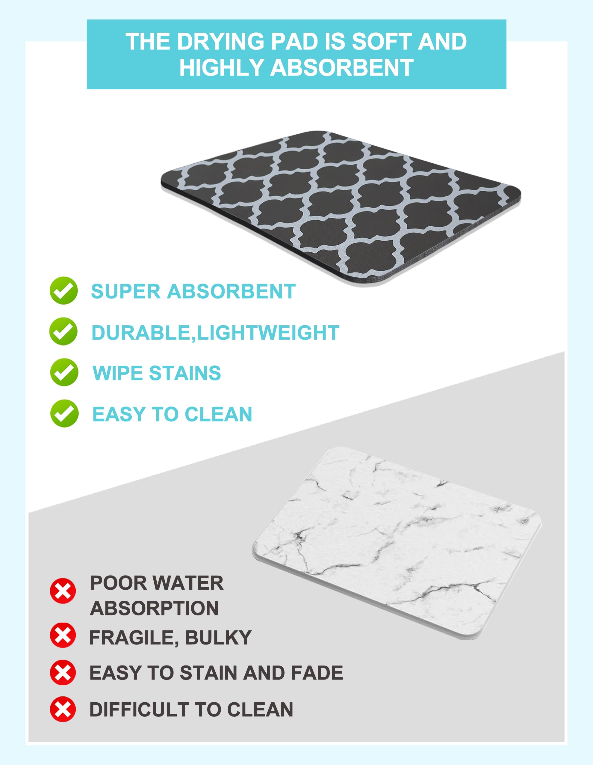 Dish Drying Pad for Kitchen Counter