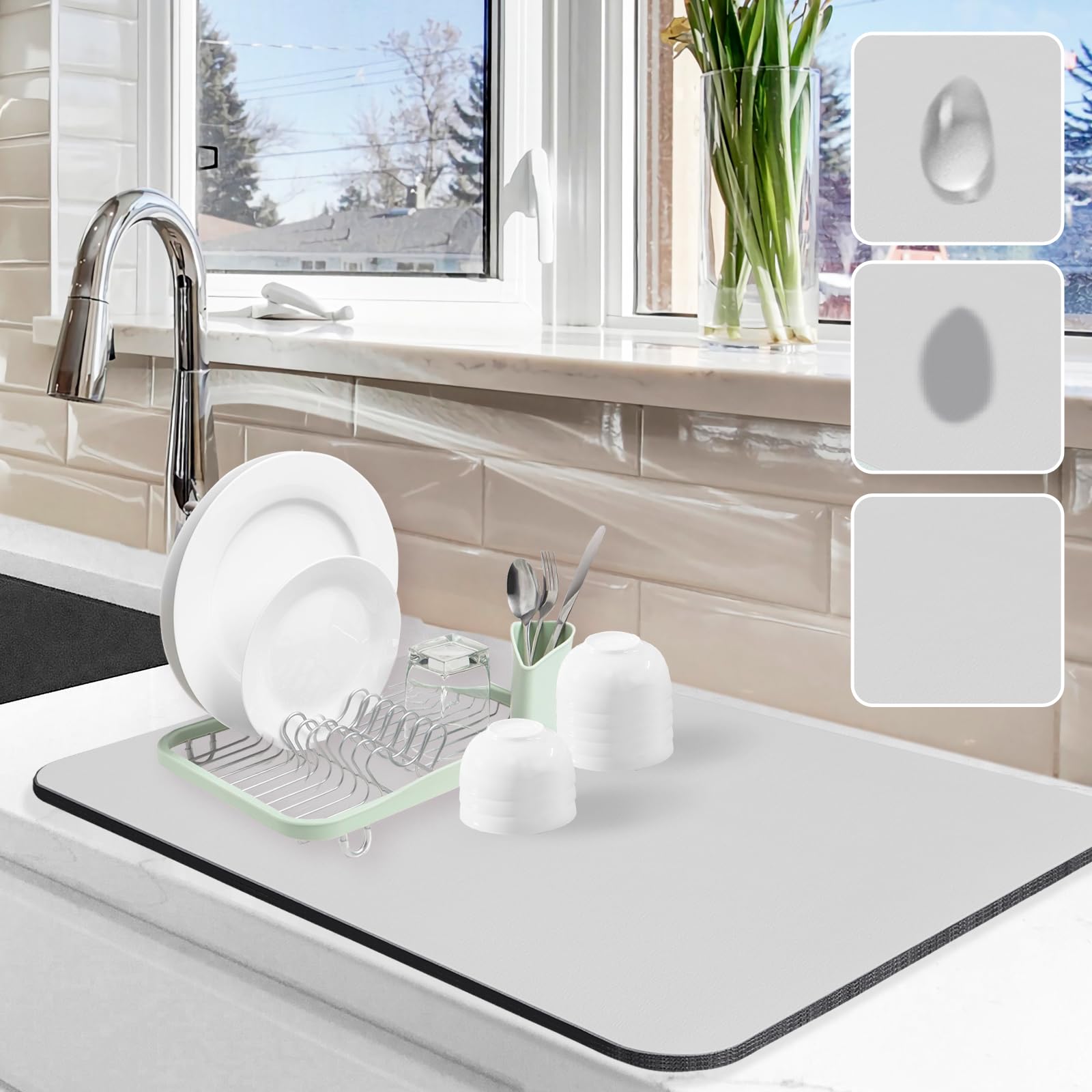 Dish Drying Pad for Kitchen Counter