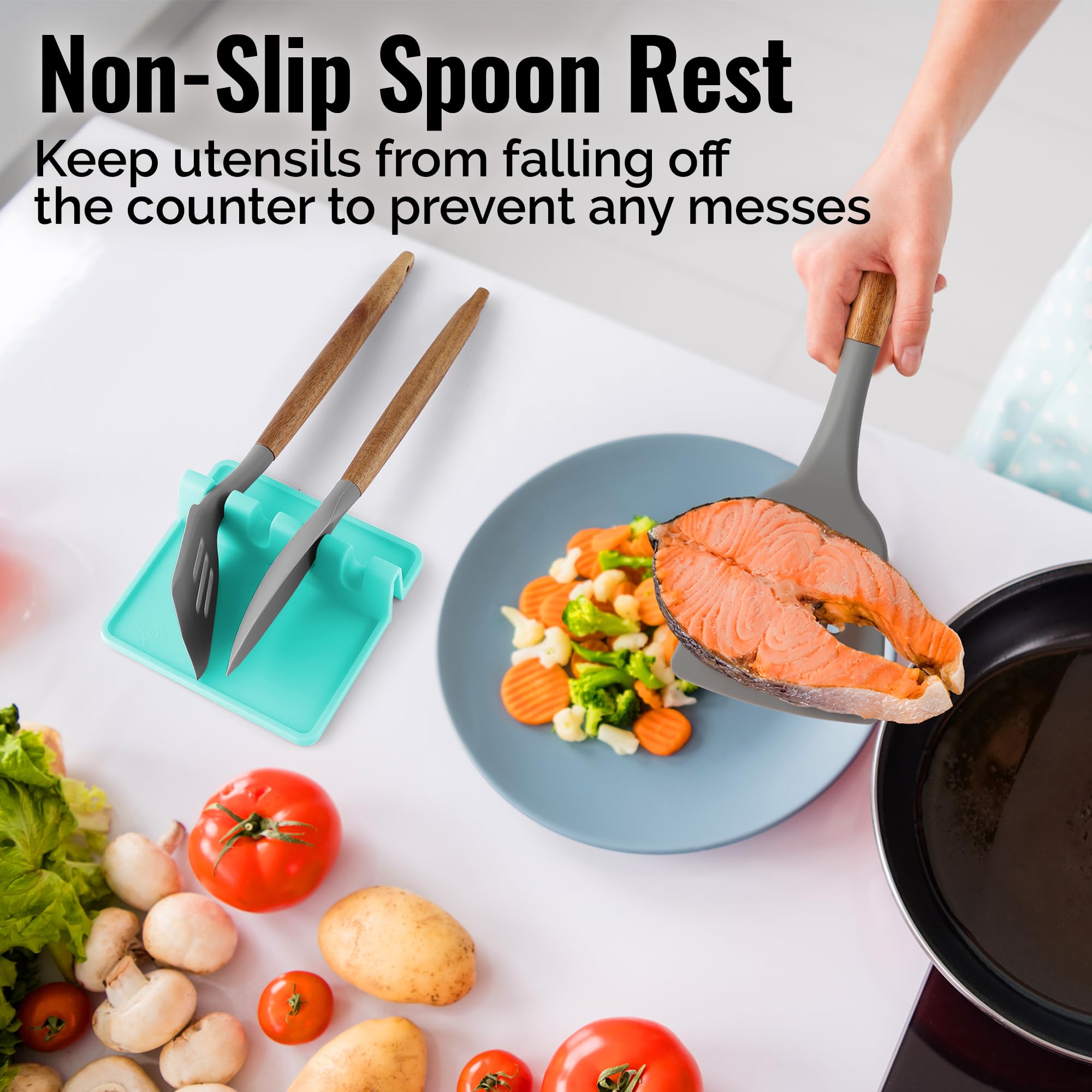 Heat-Resistant Silicone Spoon Rest