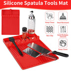 Silicone Griddle Tool Mat with Drip Pad