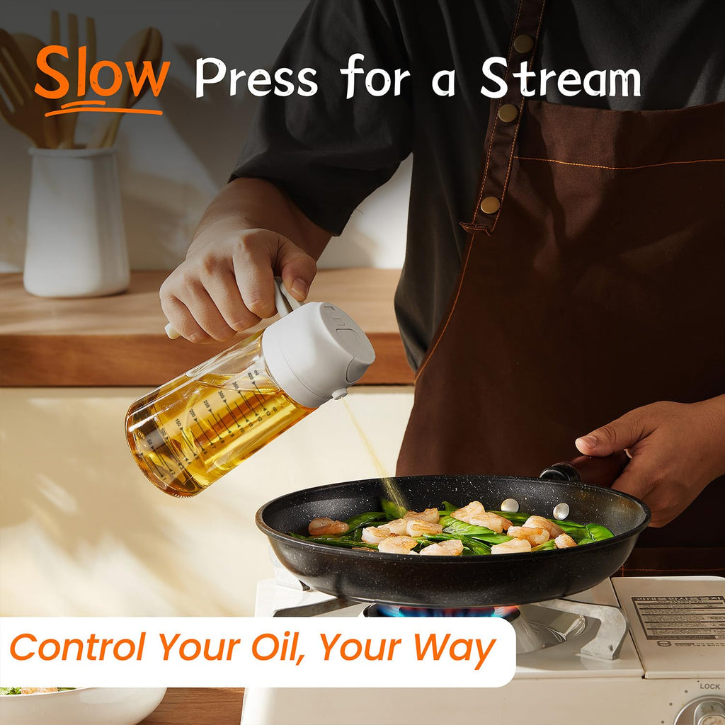 2-in-1 Glass Olive Oil Sprayer Bottle