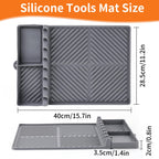 Silicone Griddle Tool Mat with Drip Pad