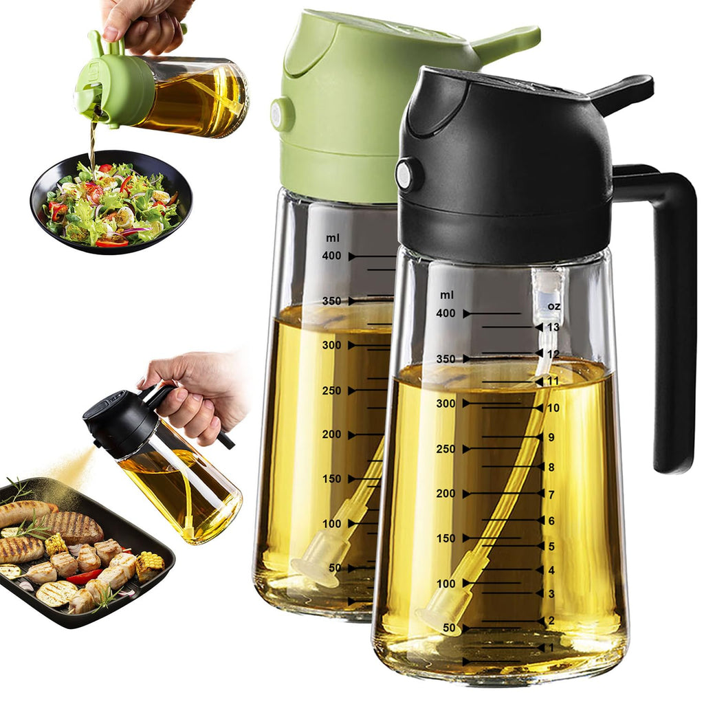 2-in-1 Glass Olive Oil Sprayer Bottle