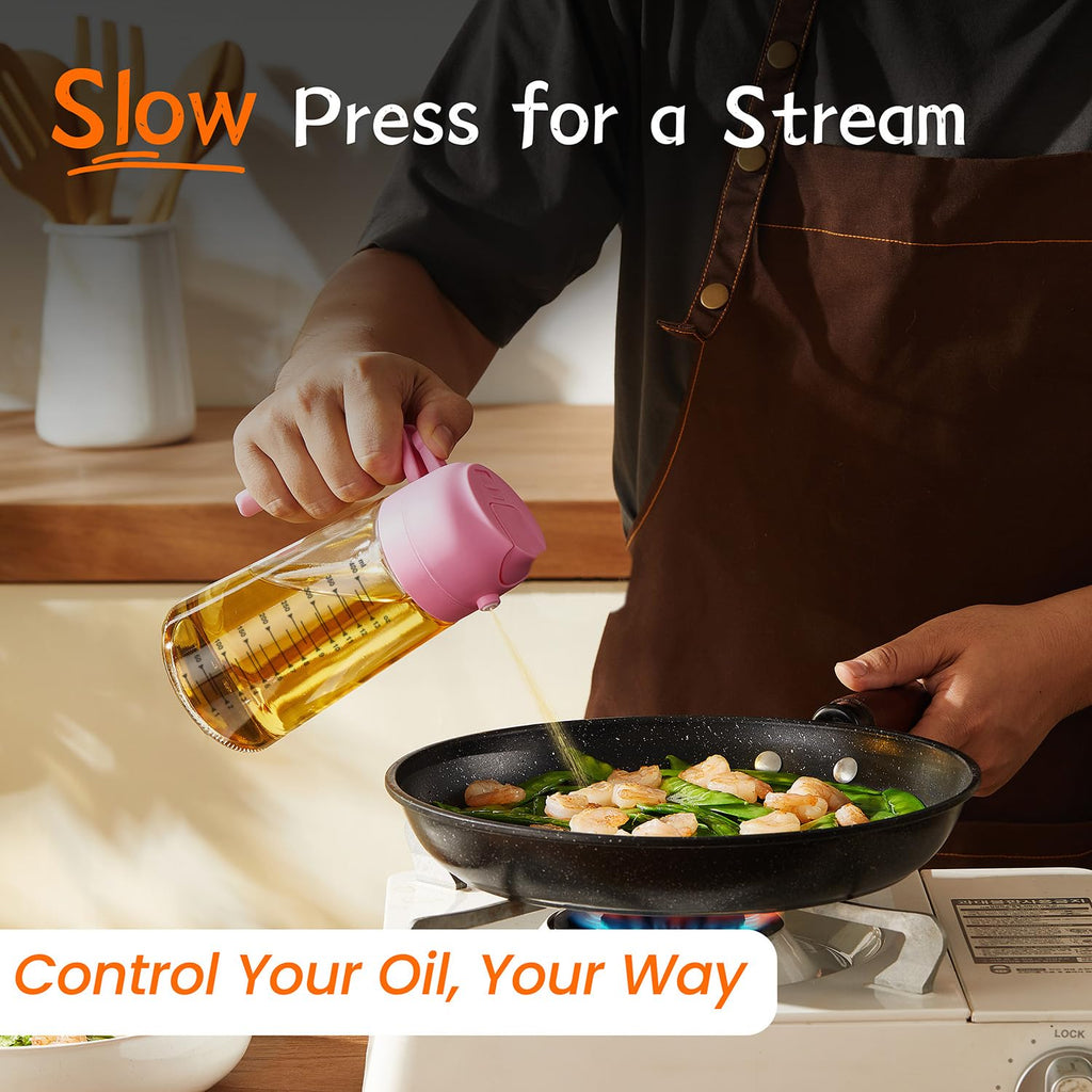 2-in-1 Glass Olive Oil Sprayer Bottle