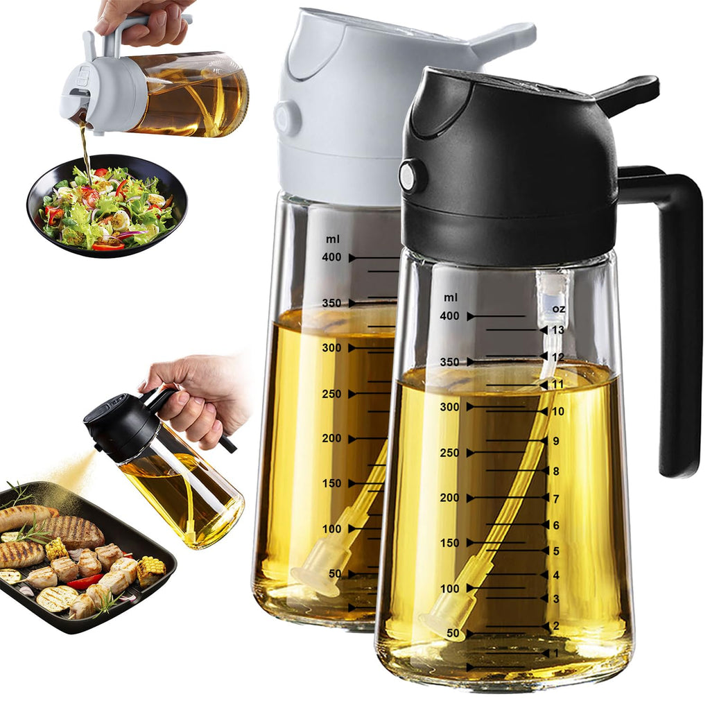 2-in-1 Glass Olive Oil Sprayer Bottle