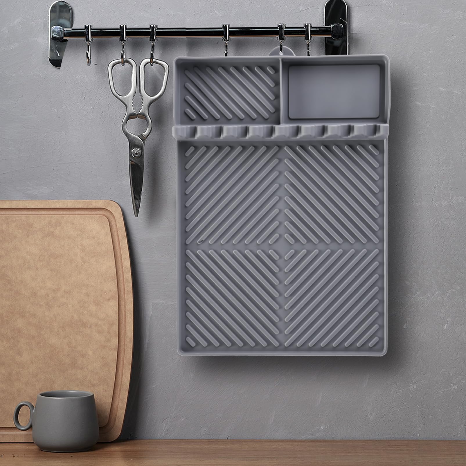 Silicone Griddle Tool Mat with Drip Pad