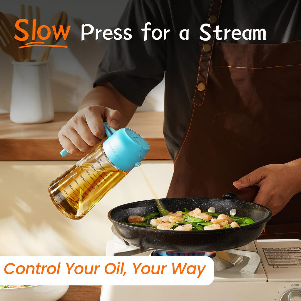 2-in-1 Glass Olive Oil Sprayer Bottle