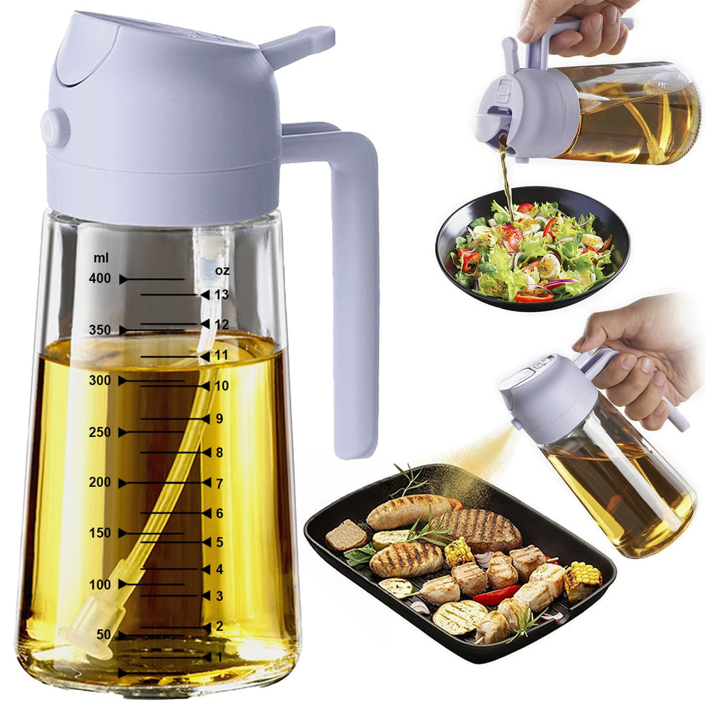 2-in-1 Glass Olive Oil Sprayer Bottle