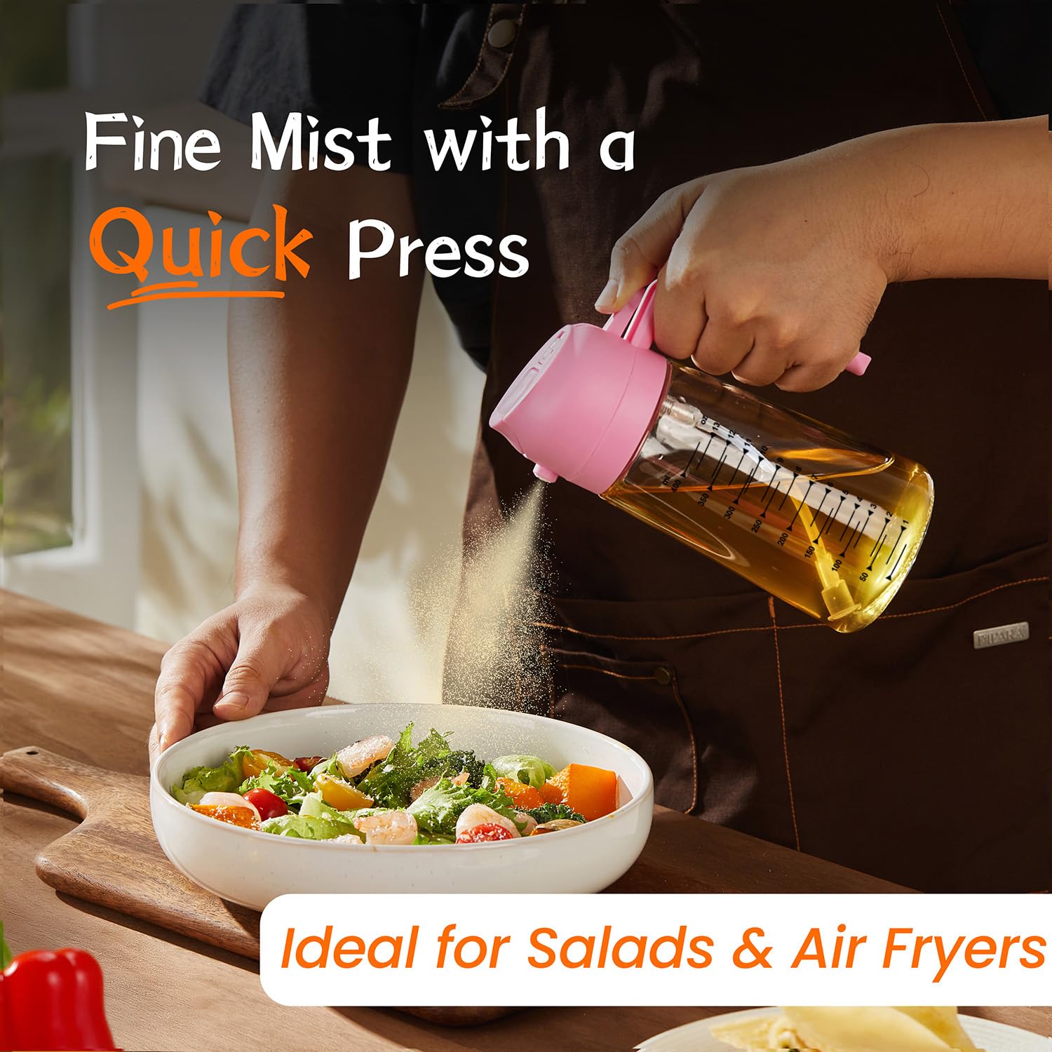 2-in-1 Glass Olive Oil Sprayer Bottle