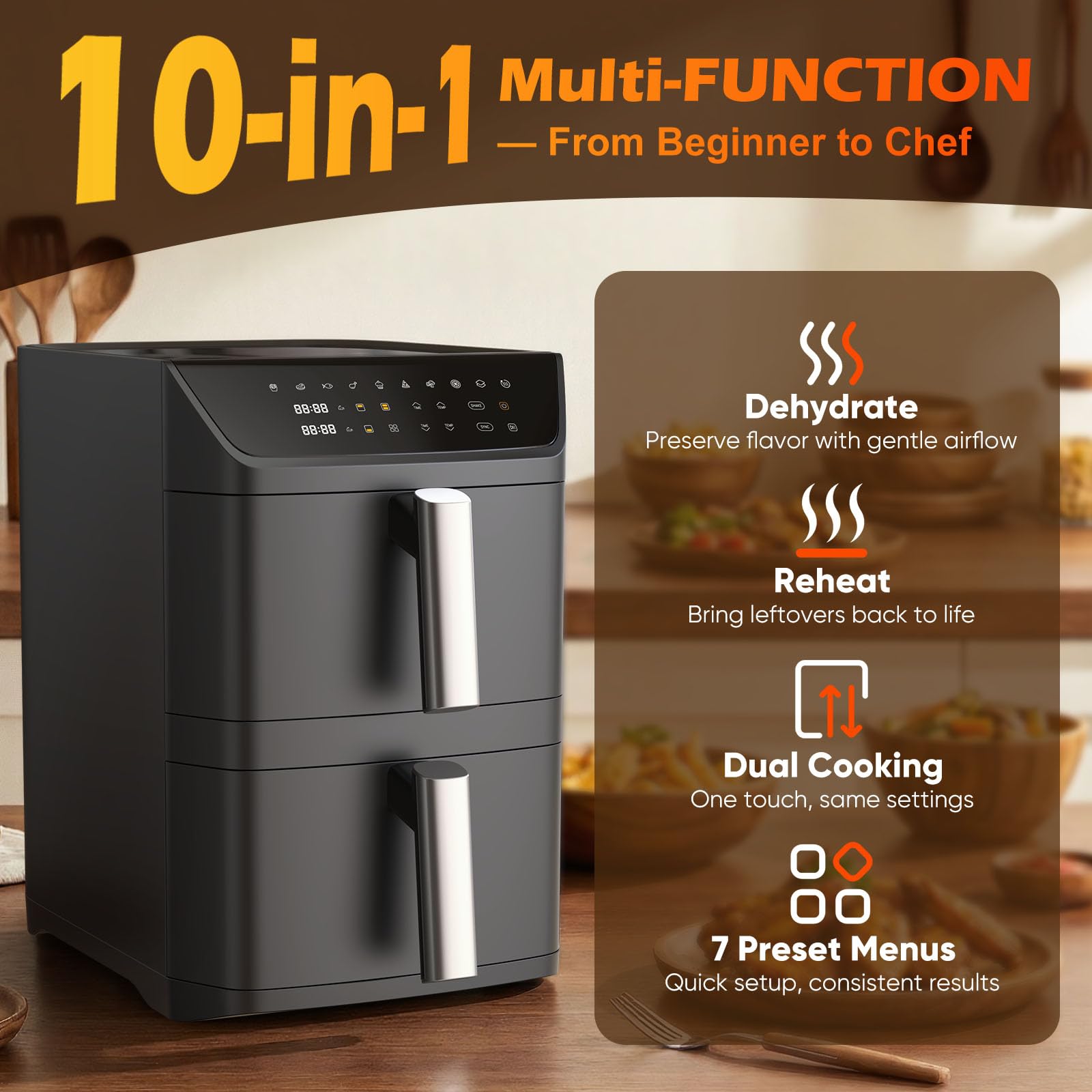 12.6QT Dual Basket Air Fryer