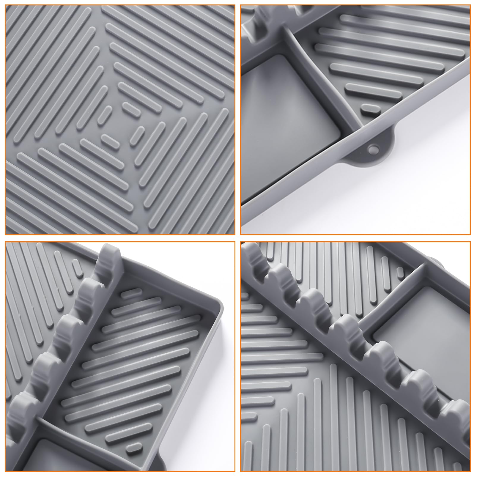 Silicone Griddle Tool Mat with Drip Pad