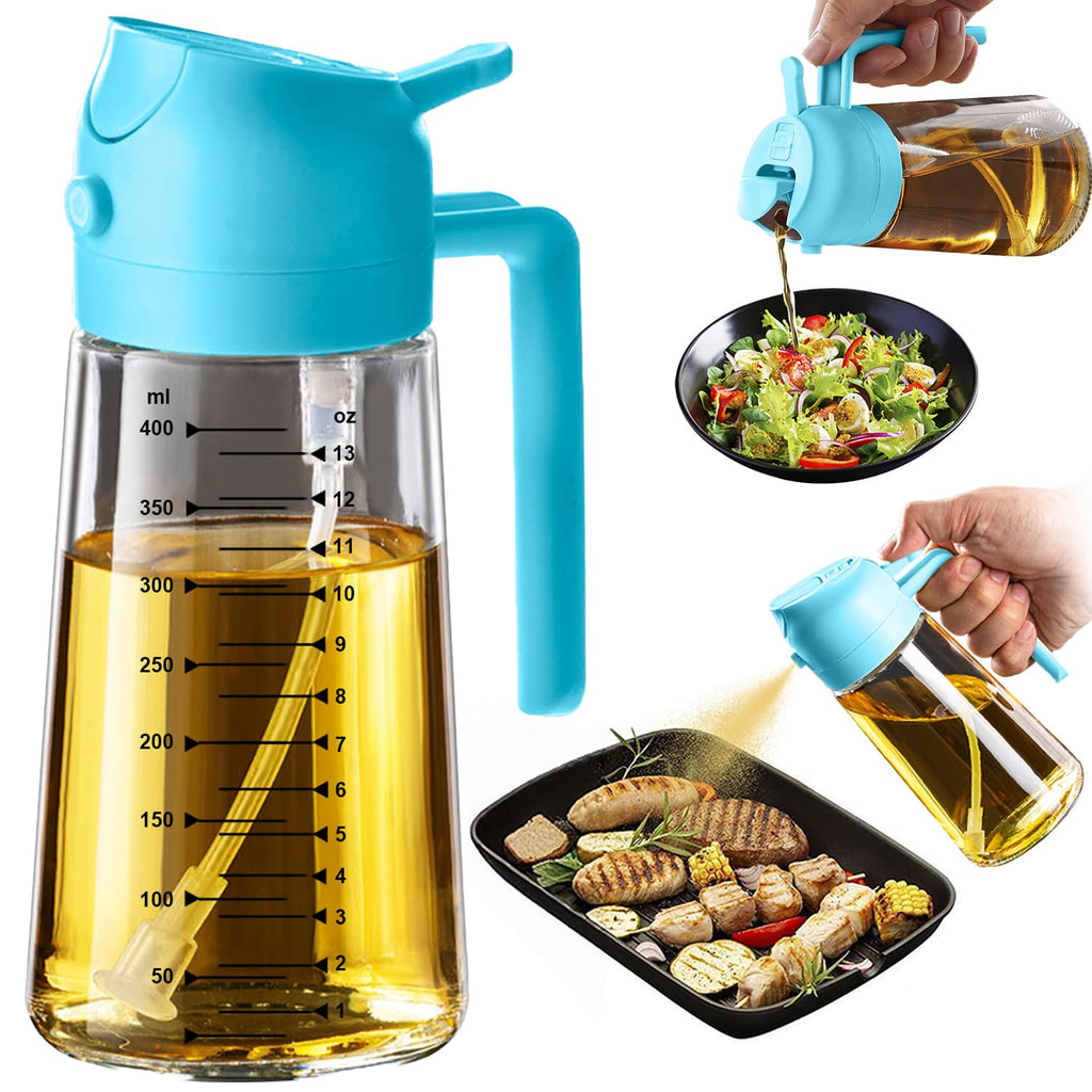 2-in-1 Glass Olive Oil Sprayer Bottle