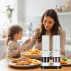 Automatic Rechargeable Salt & Pepper Mill Set