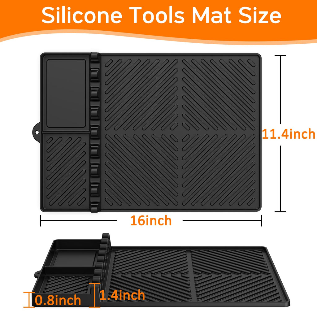 Silicone Griddle Tool Mat with Drip Pad