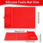 Silicone Griddle Tool Mat with Drip Pad