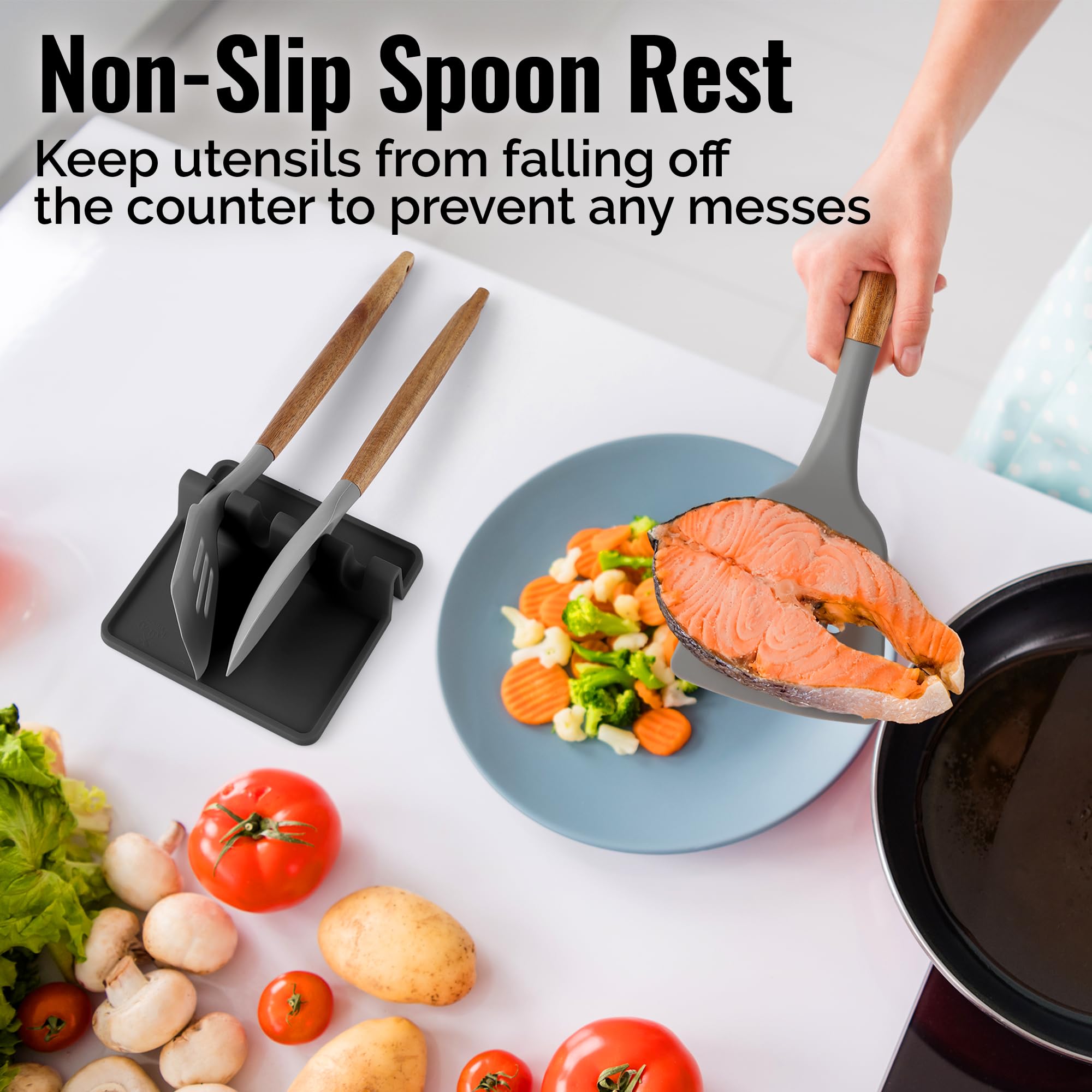 Heat-Resistant Silicone Spoon Rest