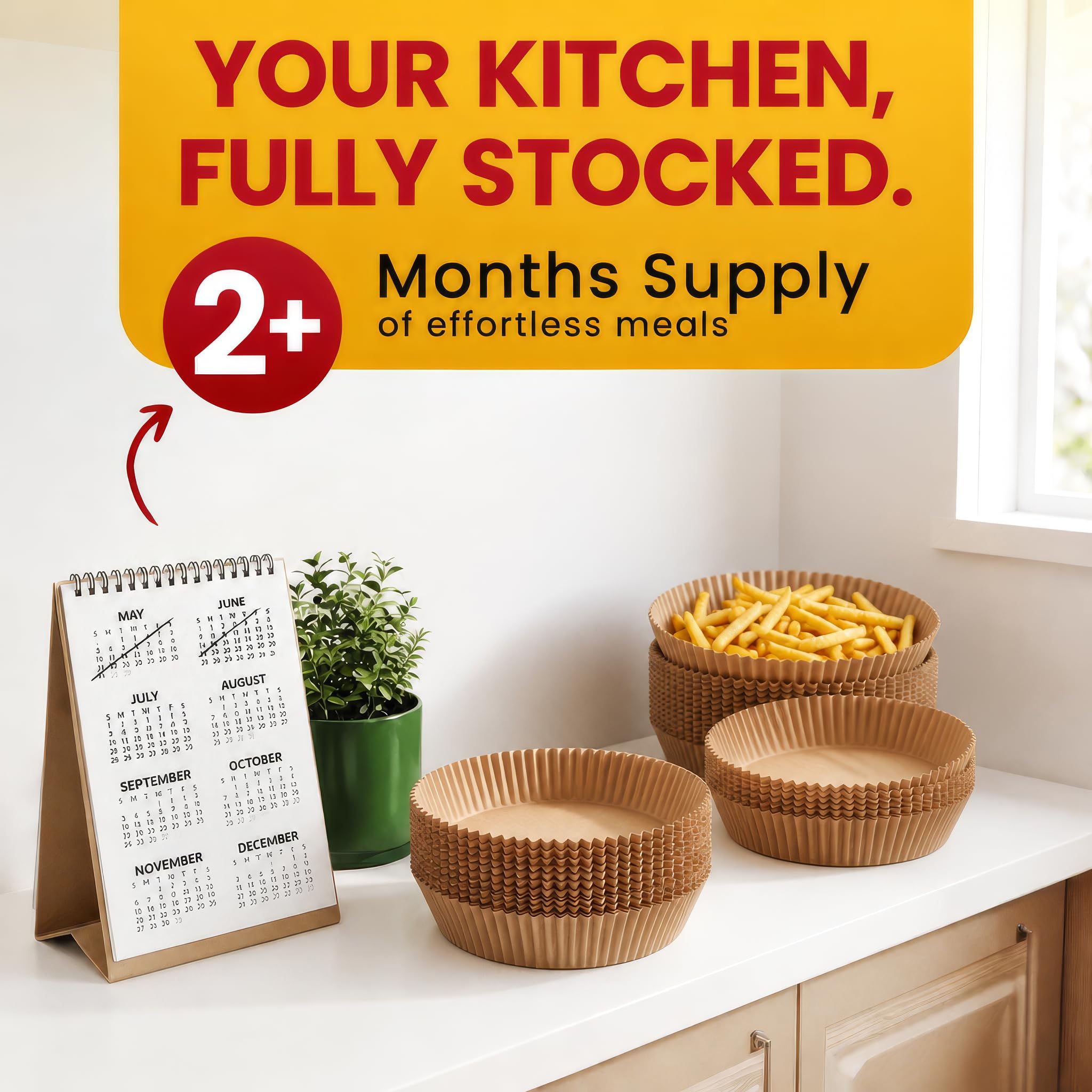 Air Fryer Disposable Paper Liners (125 pcs)