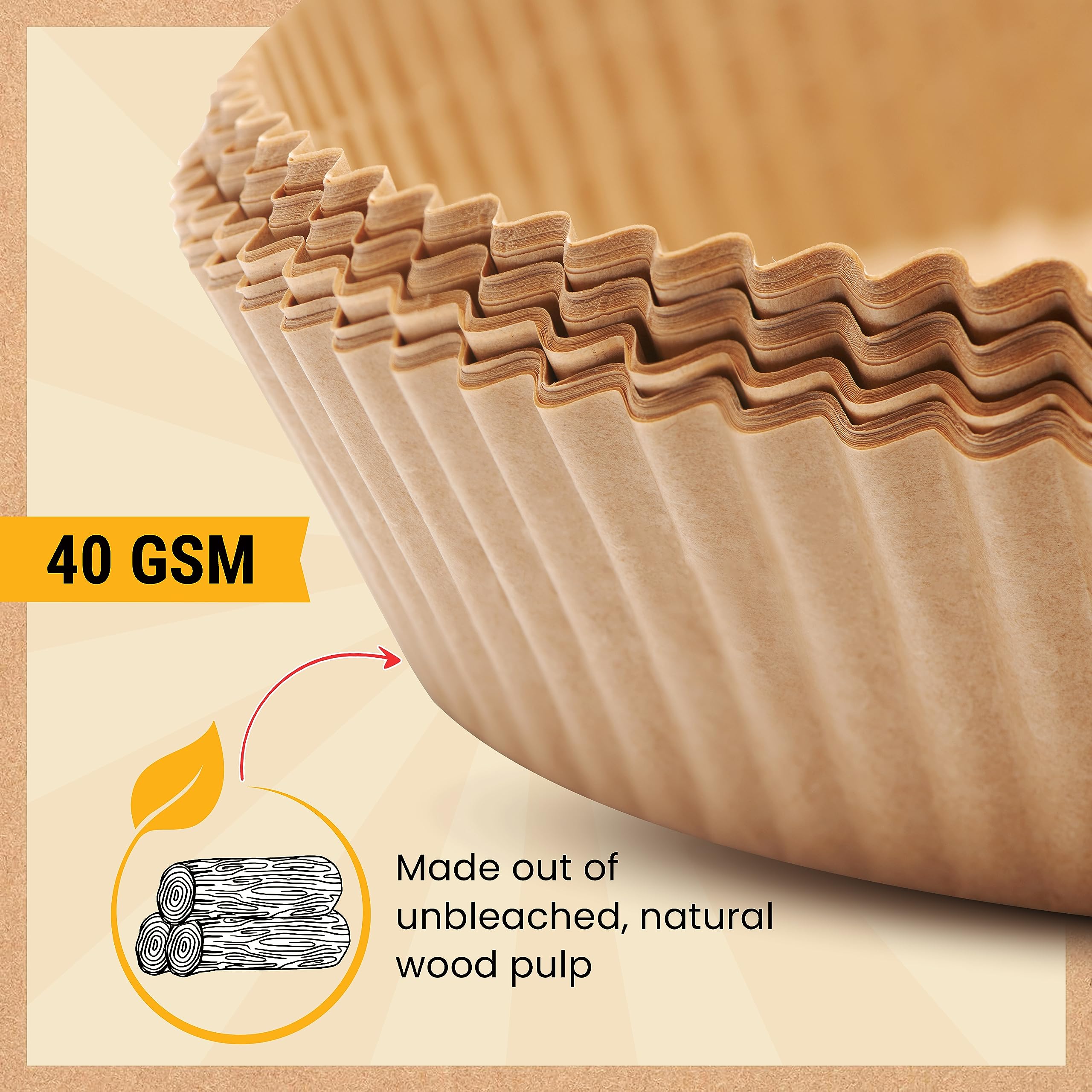 Air Fryer Disposable Paper Liners (125 pcs)