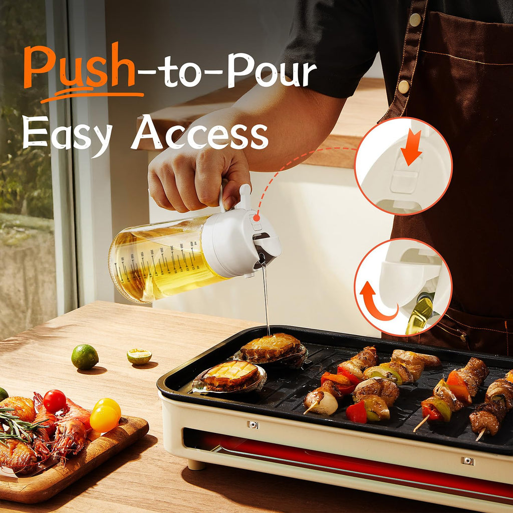 2-in-1 Glass Olive Oil Sprayer Bottle