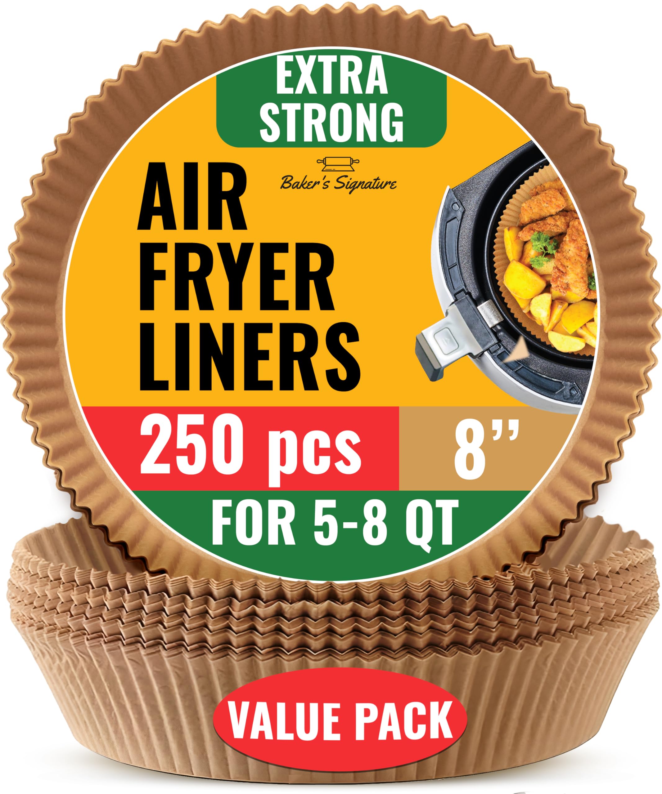 Air Fryer Disposable Paper Liners (125 pcs)