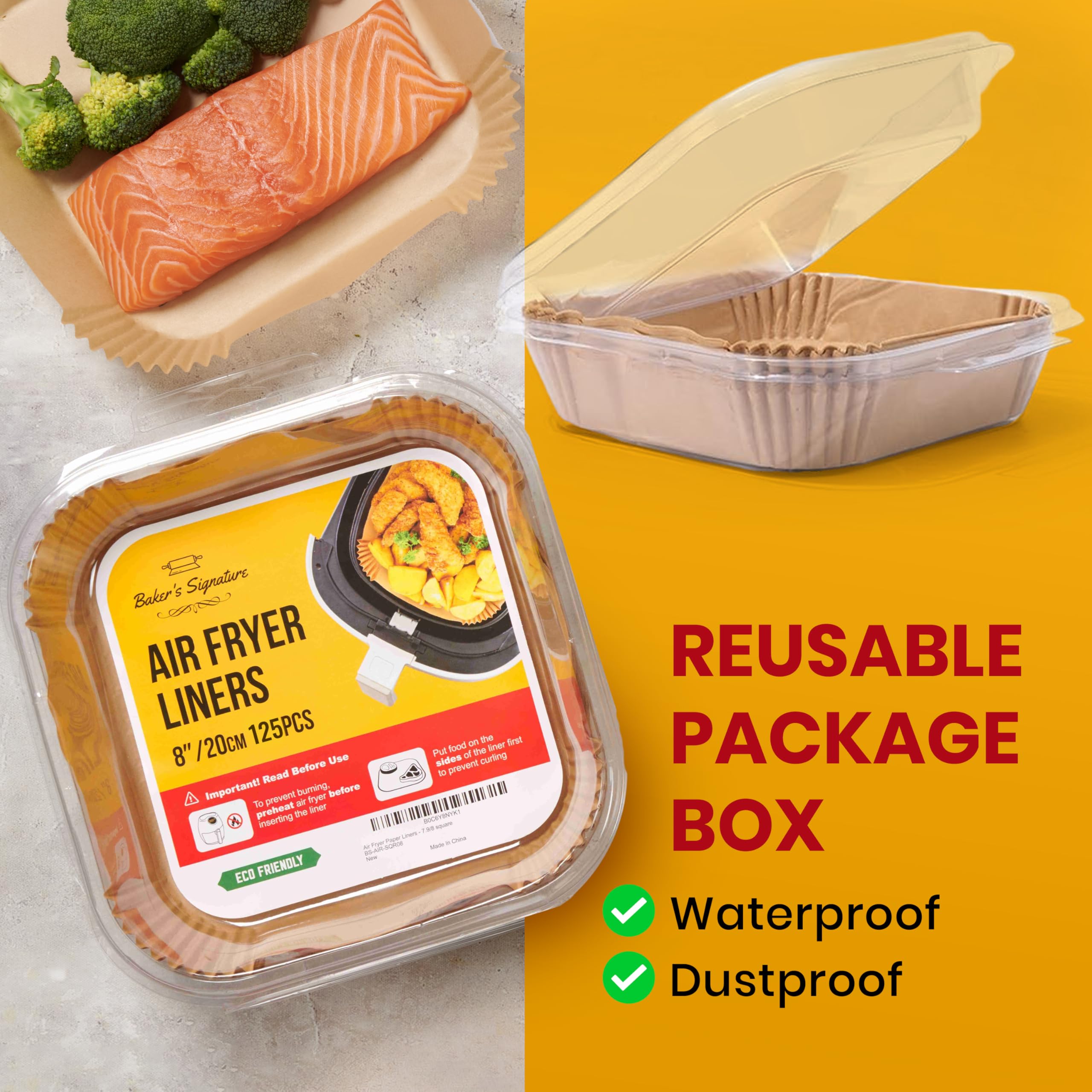 Air Fryer Disposable Paper Liners (125 pcs)