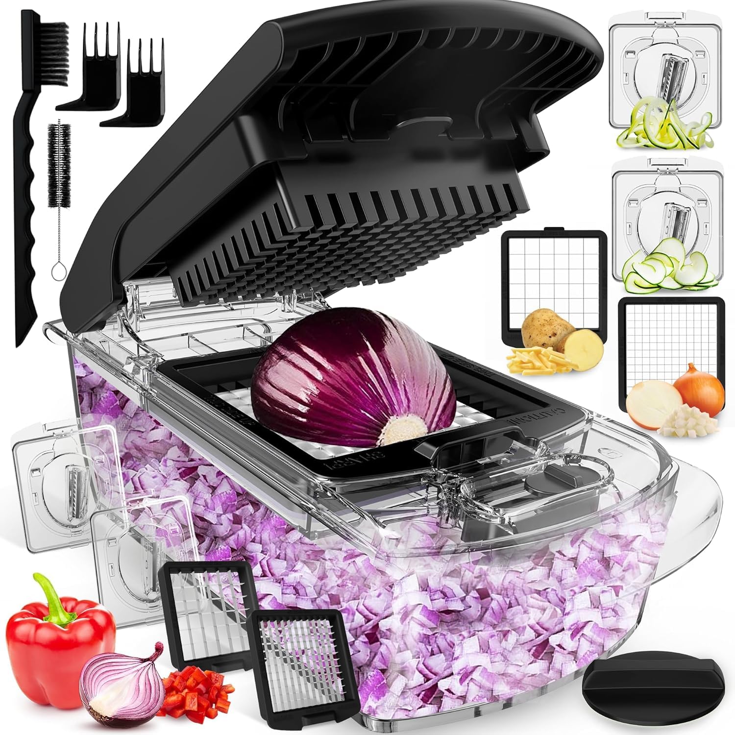 4-in-1 Vegetable Chopper & Spiralizer