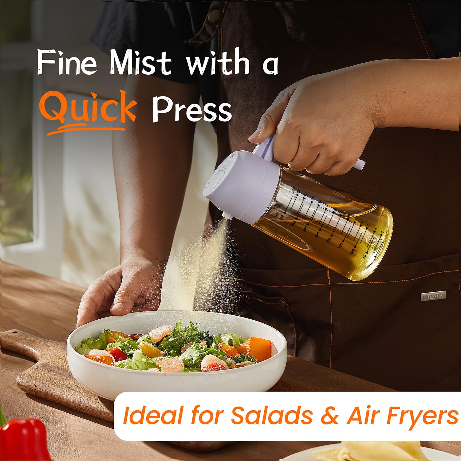 2-in-1 Glass Olive Oil Sprayer Bottle