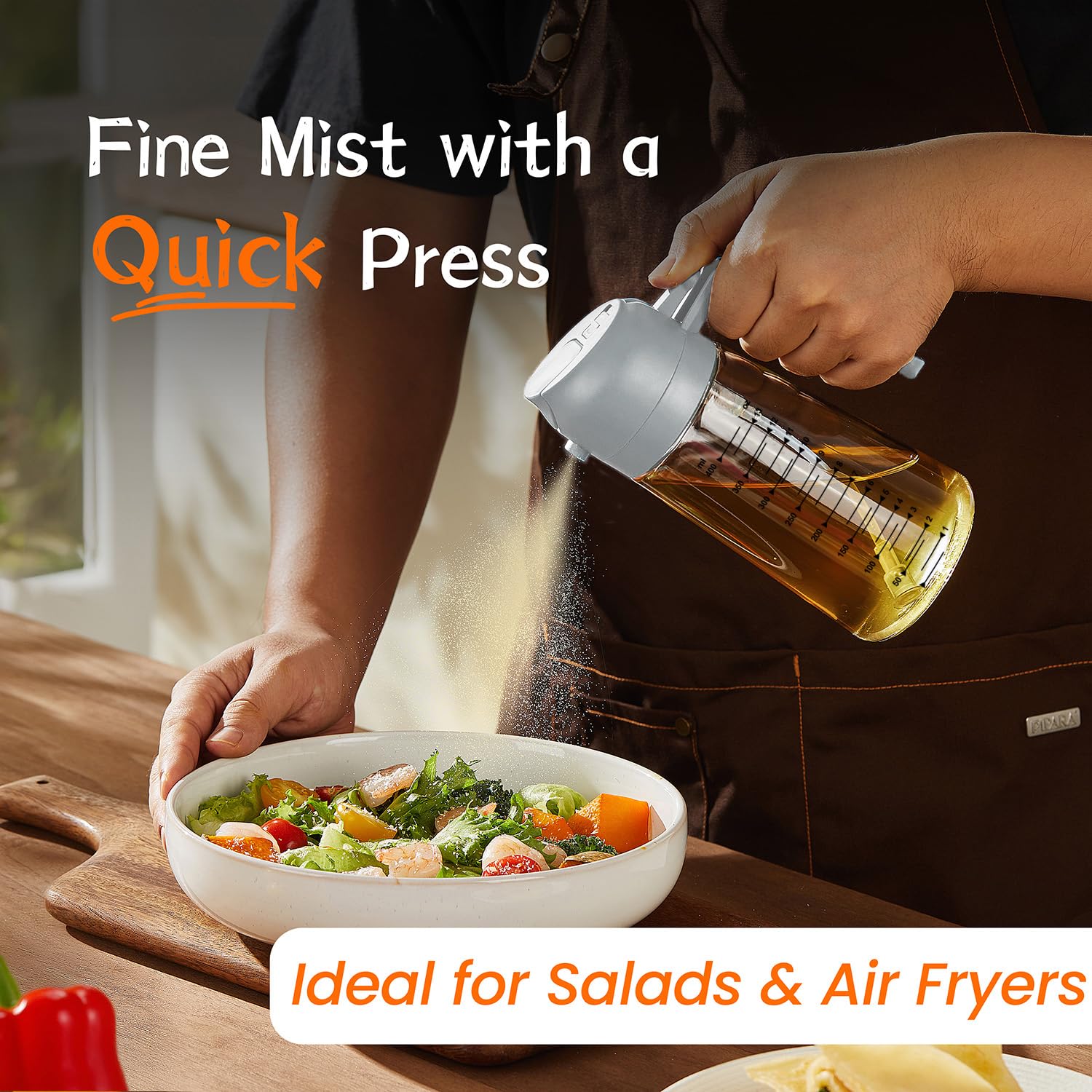 2-in-1 Glass Olive Oil Sprayer Bottle