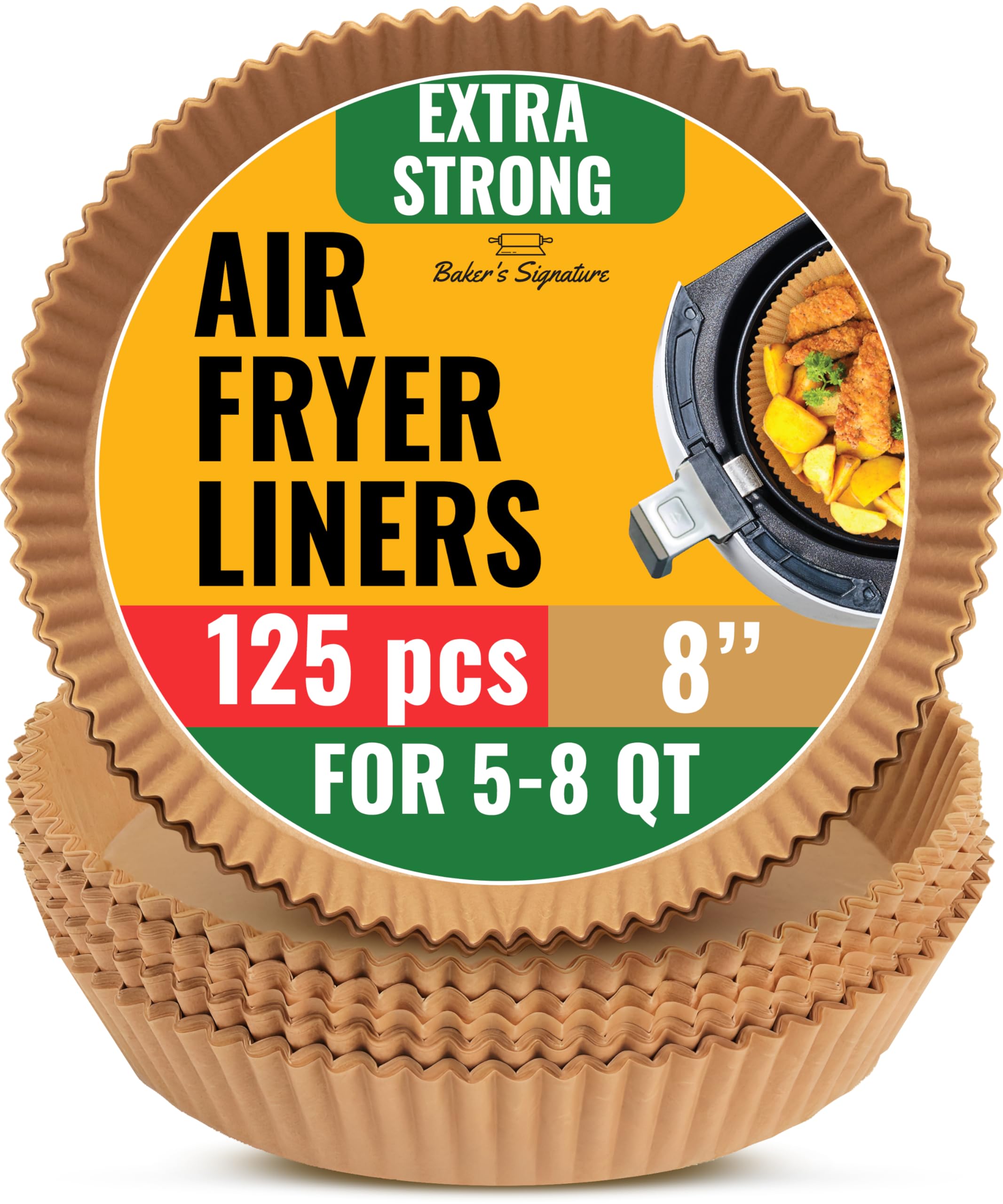 Air Fryer Disposable Paper Liners (125 pcs)